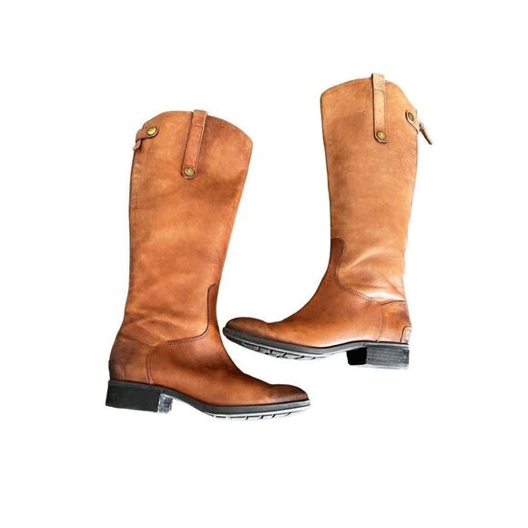 Sam Edelman Tan Leather Riding Boots - Picture 1 of 14